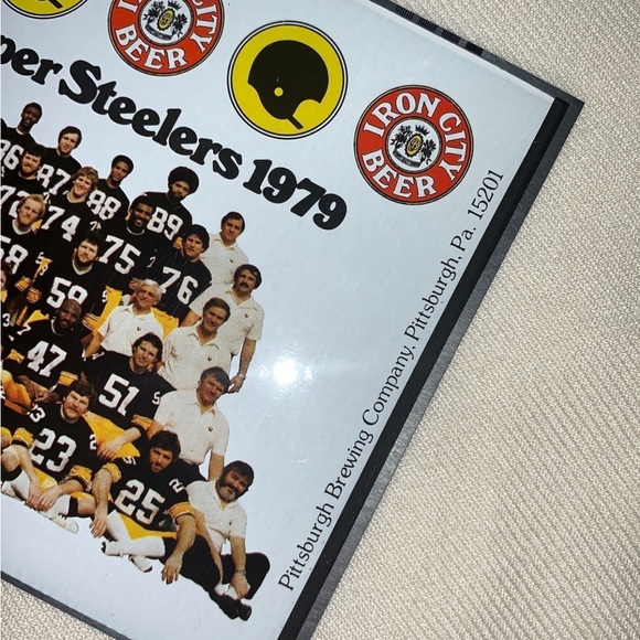 Vintage Pittsburgh Steelers 1979 iron city beer brewery unrolled flat can tin - Picture 3 of 3